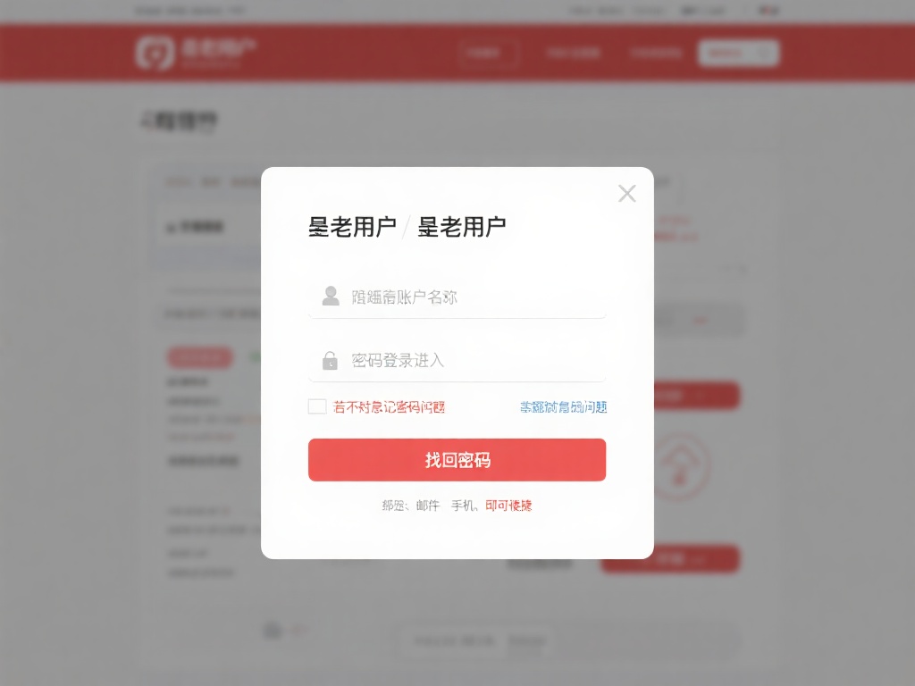 对于老用户，直接输入账户名和密码登录即可。若遇到忘